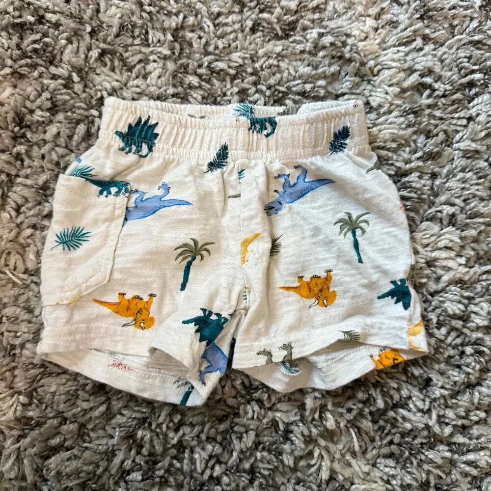 Okie Dokie Outfit Set 6 Months Baby Boy Shorts Shirt Dinosaur Shorties CUTE